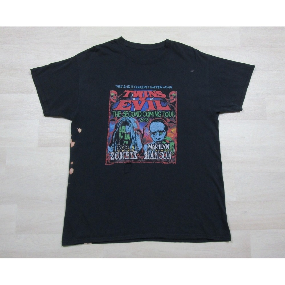 Rob Zombie & Marilyn Manson Twins Of Evil T-Shirt (L) Second Coming Tour 2018